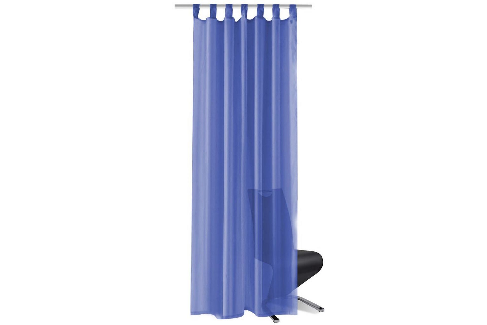 Voilegardiner 2 stk 140x175 cm kongeblå - Kongeblå - Tekstiler - Gardiner - Mørkleggingsgardin