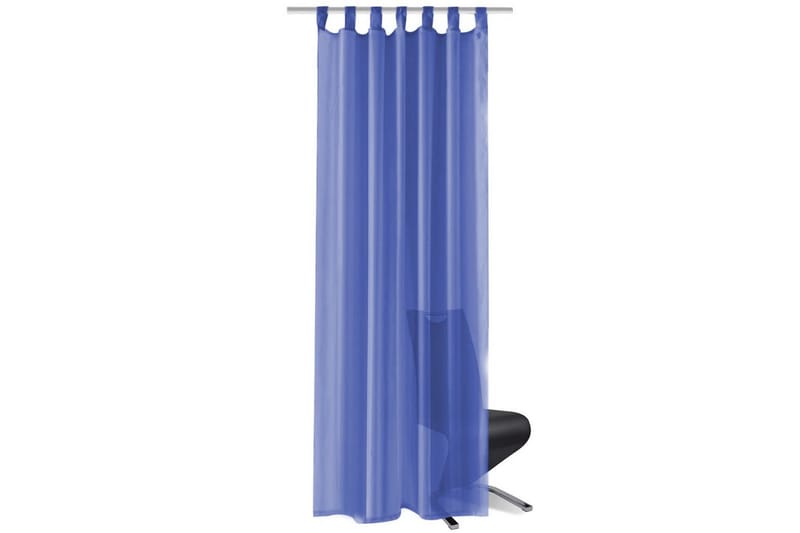 Voilegardiner 2 stk 140x175 cm kongeblå - Kongeblå - Tekstiler - Gardiner - Mørkleggingsgardin