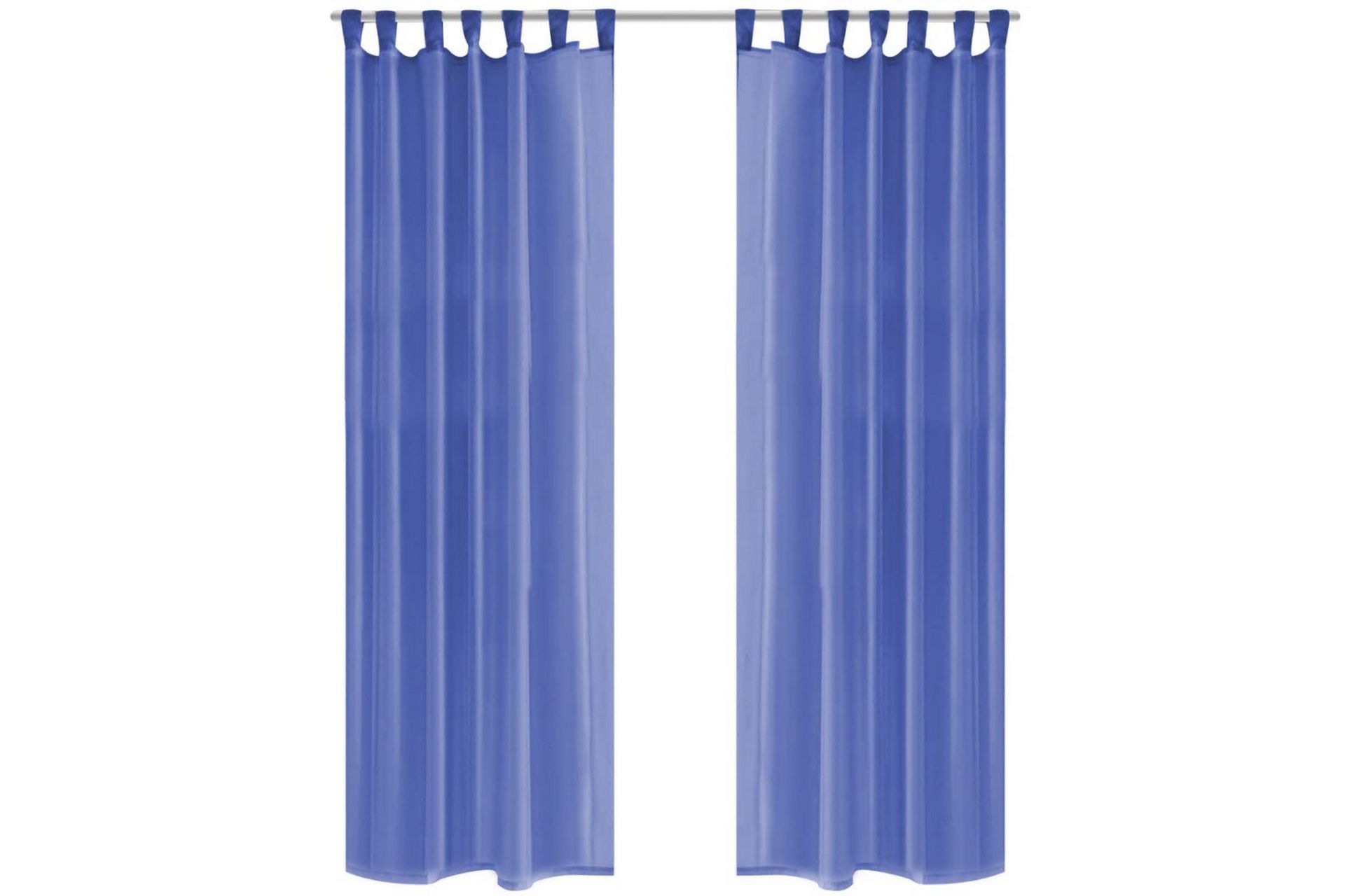 Voilegardiner 2 stk 140x175 cm kongeblå - Kongeblå - Tekstiler - Gardiner - Mørkleggingsgardin