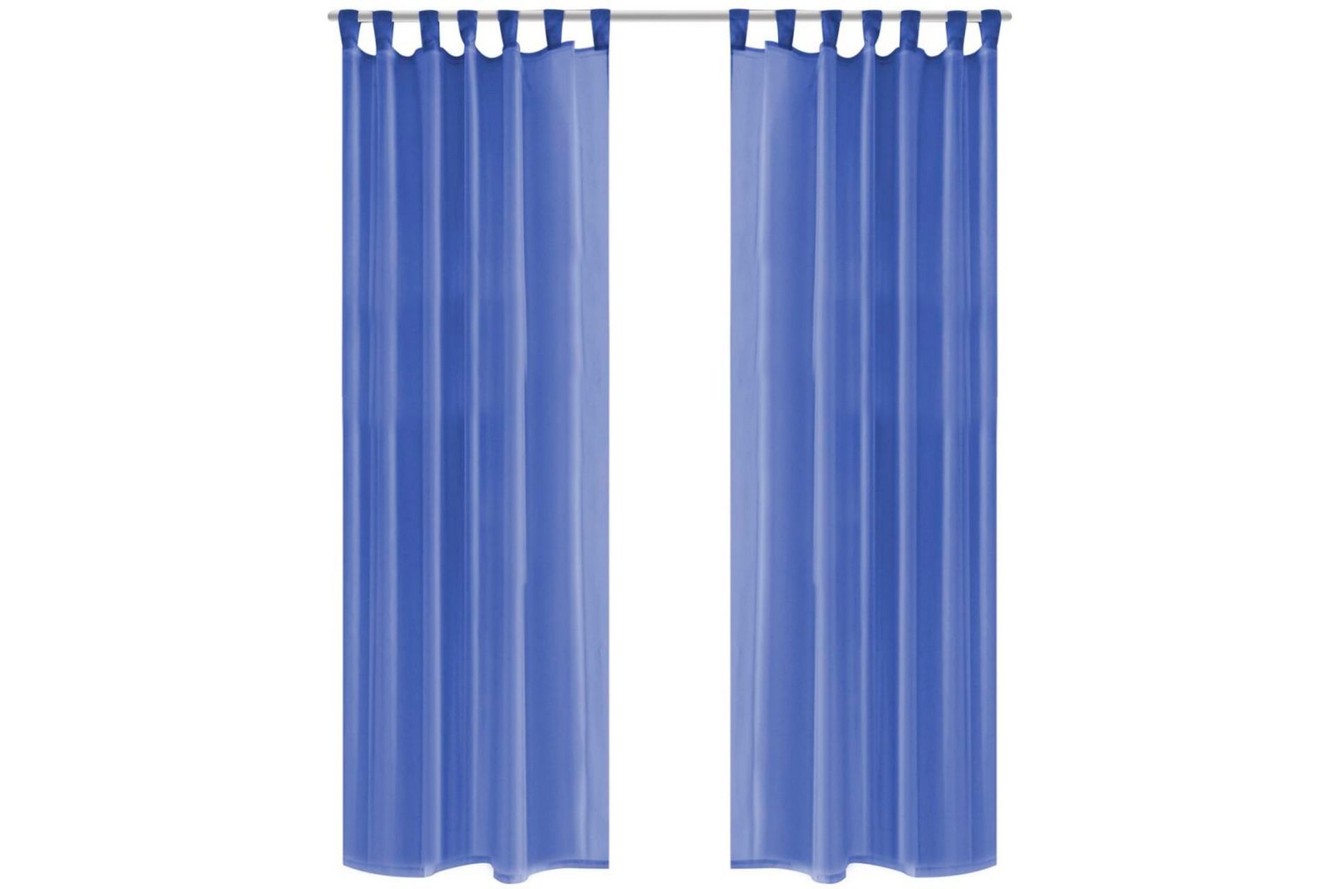 Voilegardiner 2 stk 140x245 cm kongeblå - Kongeblå - Tekstiler - Gardiner - Mørkleggingsgardin