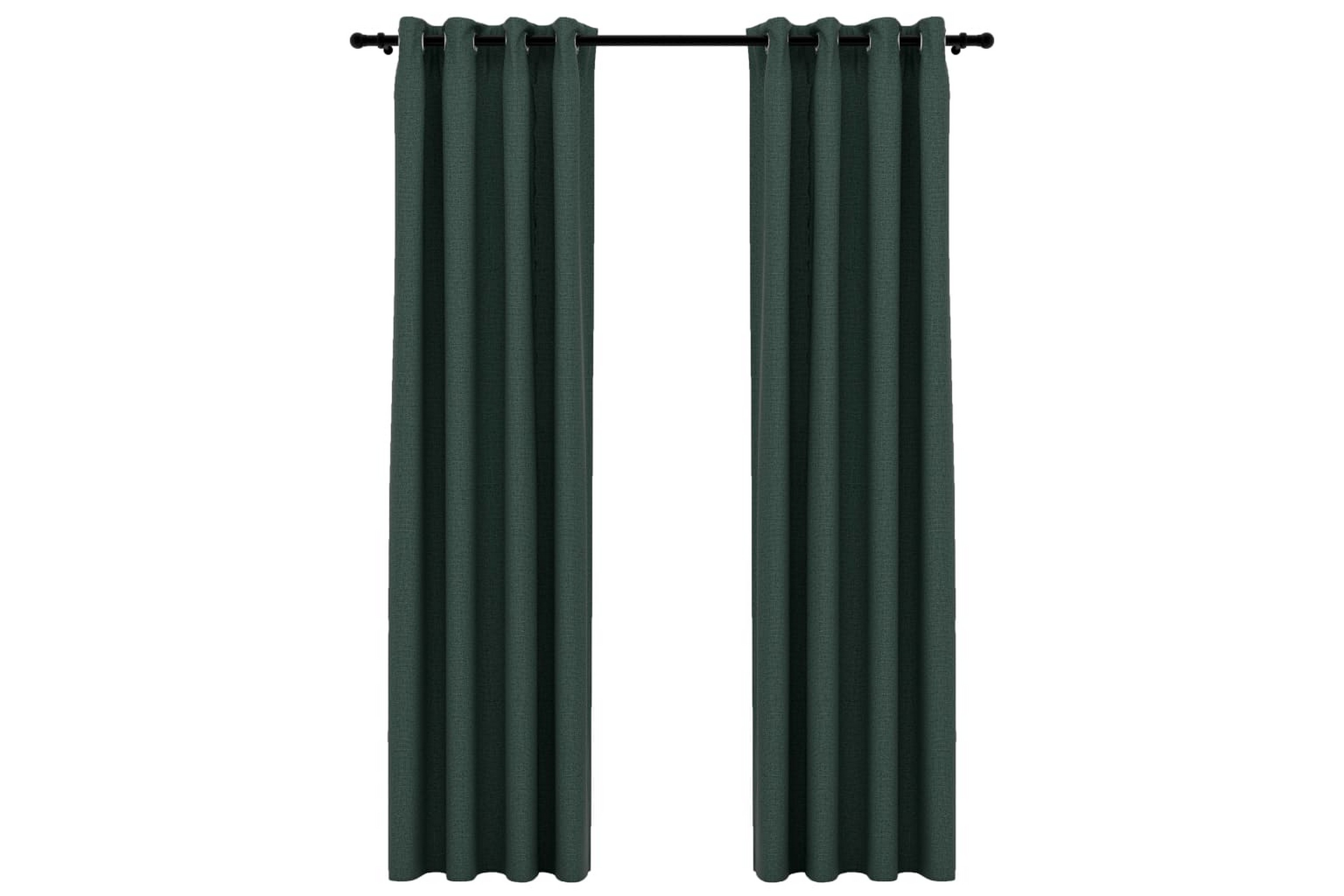 Lystette gardiner maljer og lin-design 2 stk grønn 140x225cm -