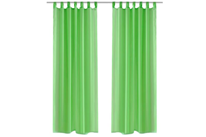 Eplegrønn Gardiner 140 x 225 cm 2 stk - Eplegrønn - Tekstiler - Gardiner - Panelgardin
