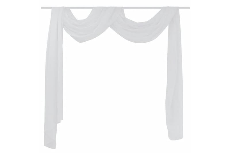 Florlett Voile Drapering Hvit 140 x 600 cm - Hvit - Tekstiler - Gardiner - Panelgardin