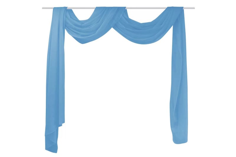 Florlett Voile Drapering Turkis 140 x 600 cm - Turkis - Tekstiler - Gardiner - Panelgardin