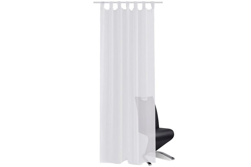 Gjennomsiktige Gardiner Hvit 140 x 175 cm 2 skt - Hvit - Tekstiler - Gardiner - Panelgardin