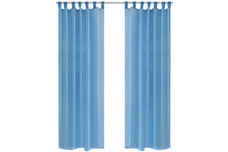 Turkis Gardiner 140 x 225 cm 2 stk - Turkis - Tekstiler - Gardiner - Panelgardin