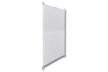 Plisségardiner 80 x 200 cm hvit - Hvit - Tekstiler - Gardiner - Persienner