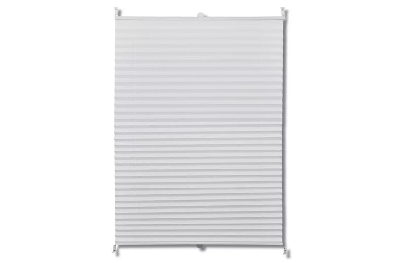 Plissegardiner 40x100cm Hvit - Hvit - Tekstiler - Gardiner - Persienner