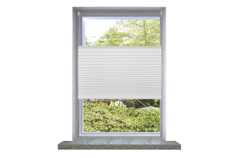 Plissegardiner 40x100cm Hvit - Hvit - Tekstiler - Gardiner - Persienner