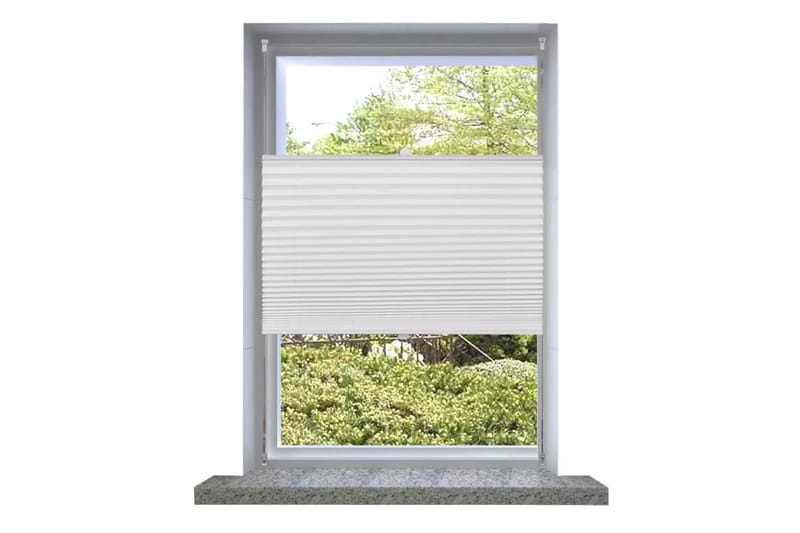 Plissegardiner 40x125cm Hvit - Hvit - Tekstiler - Gardiner - Persienner