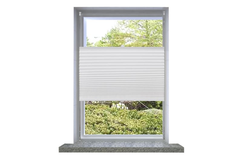 Plissegardiner 90x200 cm Hvit - Hvit - Tekstiler - Gardiner - Persienner