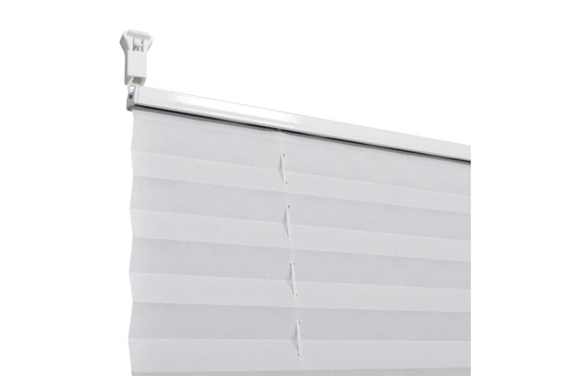 Plisserte persiennere hvit 80 x 100 cm - Hvit - Tekstiler - Gardiner - Persienner