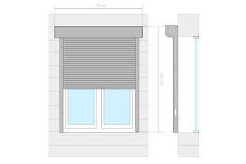 Rulleskodde aluminium 70x100 cm antrasitt - Tekstiler - Gardiner - Persienner