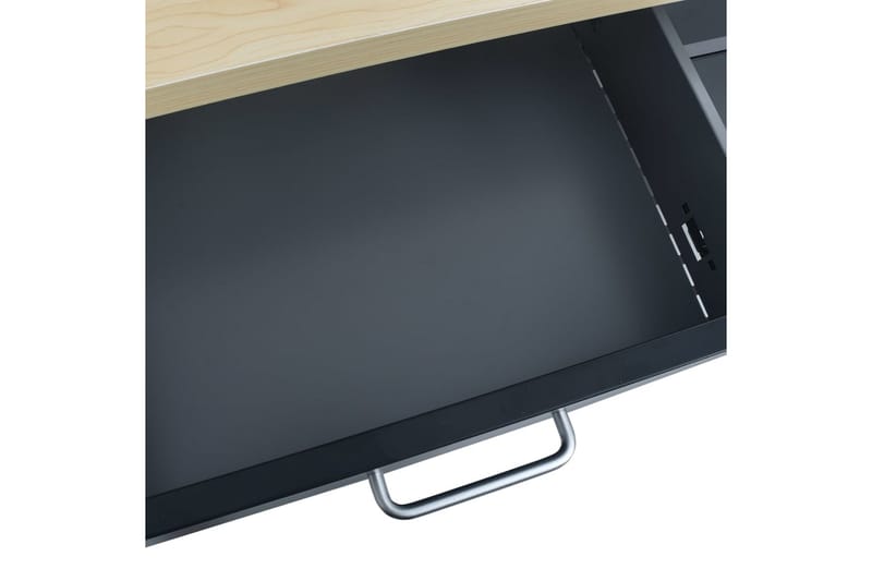 Arbeidsbenk svart 120x60x85 cm stål - Svart - Tekstiler - Gardiner - Rullegardin