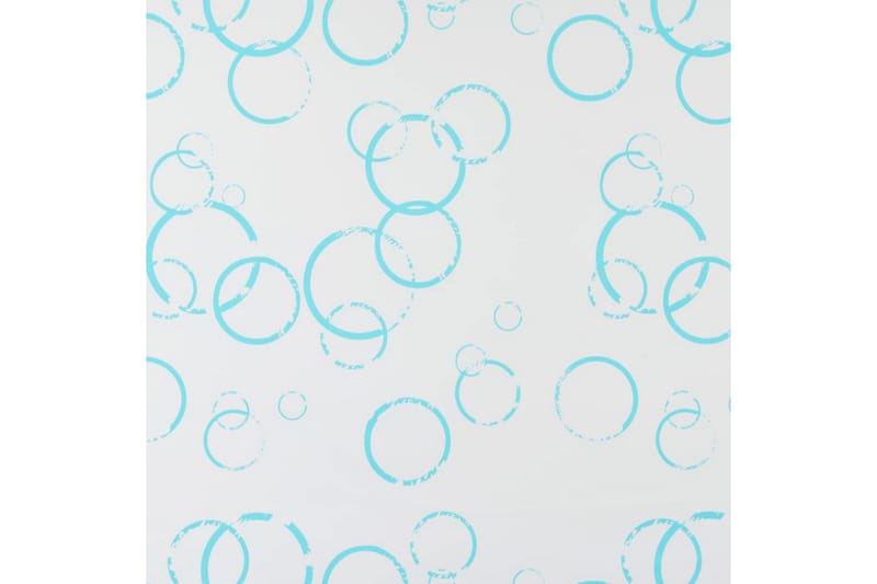 Dusjforheng 100x240 cm boble - Hvit/Blå - Rullegardin