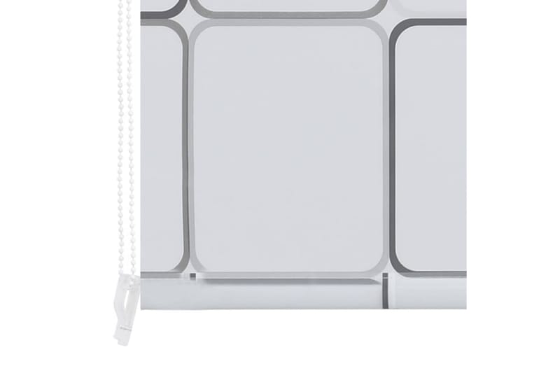 Dusjforheng 100x240 cm kvadrat - Hvit/Grå - Tekstiler - Gardiner - Rullegardin