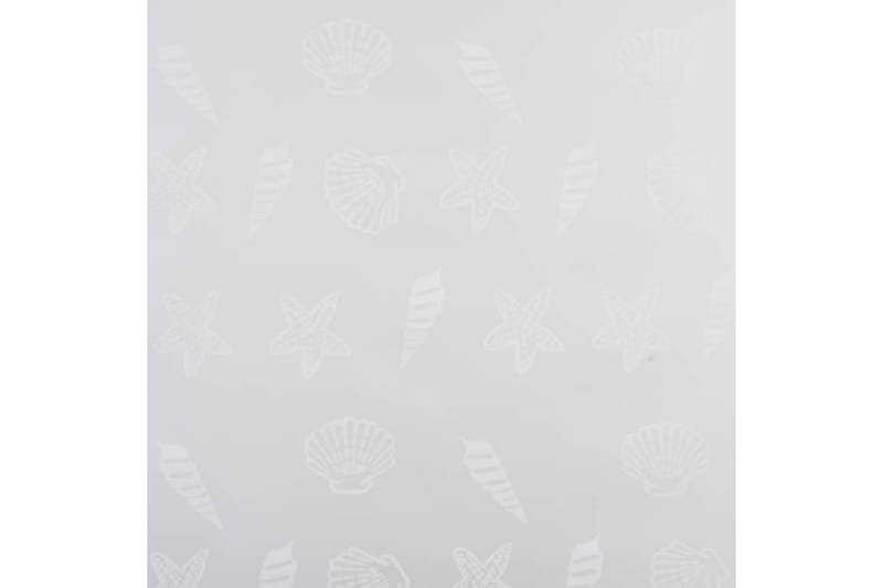 Dusjforheng 100x240 cm sjøstjerne - Hvit - Rullegardin