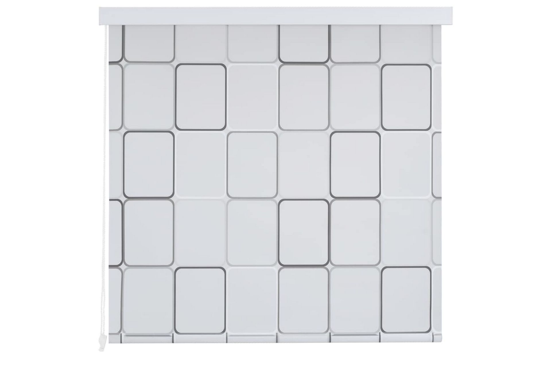 Dusjforheng 120x240 cm kvadrat - Hvit/Grå - Tekstiler - Gardiner - Rullegardin