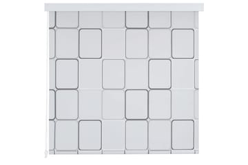 Dusjforheng 120x240 cm kvadrat - Hvit/Grå - Tekstiler - Gardiner - Rullegardin