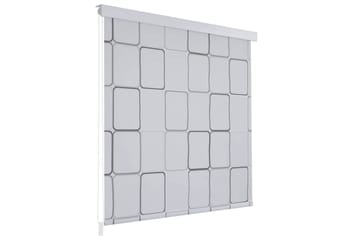Dusjforheng 120x240 cm kvadrat - Hvit/Grå - Tekstiler - Gardiner - Rullegardin