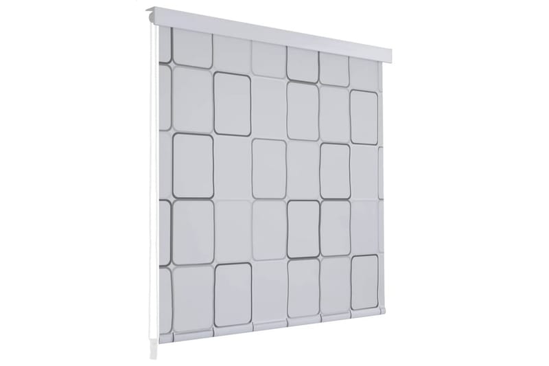 Dusjforheng 120x240 cm kvadrat - Hvit/Grå - Tekstiler - Gardiner - Rullegardin