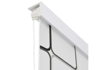 Dusjforheng 120x240 cm kvadrat - Hvit/Grå - Tekstiler - Gardiner - Rullegardin