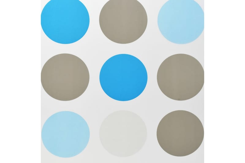 Dusjforheng 120x240 cm sirkel - Hvit/Blå/Grå - Rullegardin