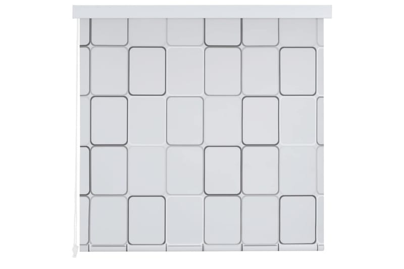 Dusjforheng 140x240 cm kvadrat - Hvit/Grå - Tekstiler - Gardiner - Rullegardin