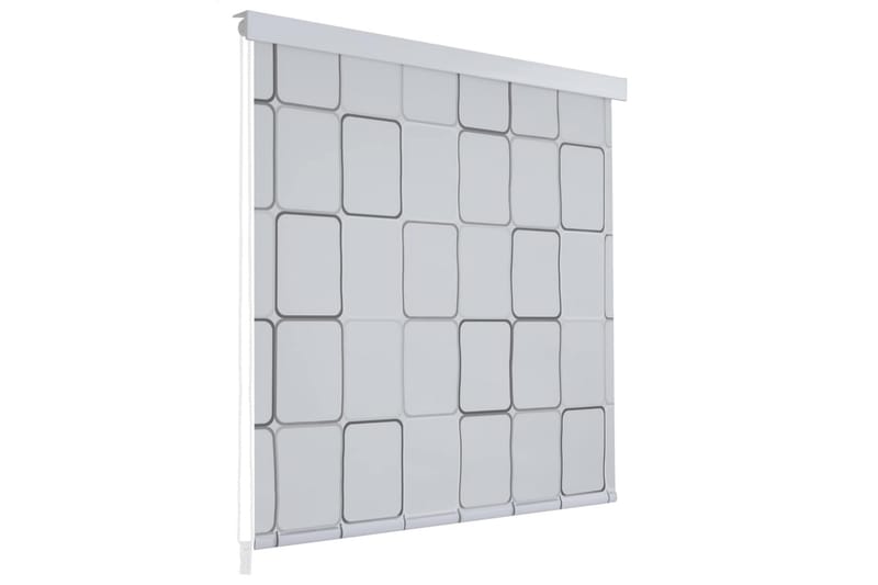 Dusjforheng 140x240 cm kvadrat - Hvit/Grå - Tekstiler - Gardiner - Rullegardin