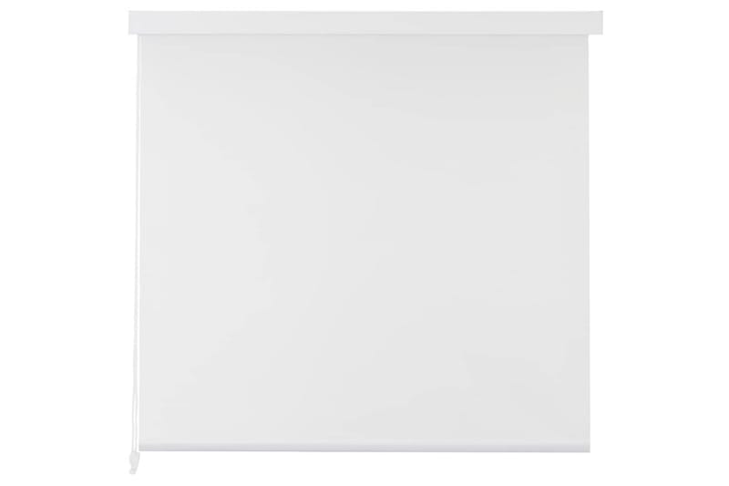 Dusjforheng 160x240 cm hvit - Hvit/Halvtransparent - Rullegardin