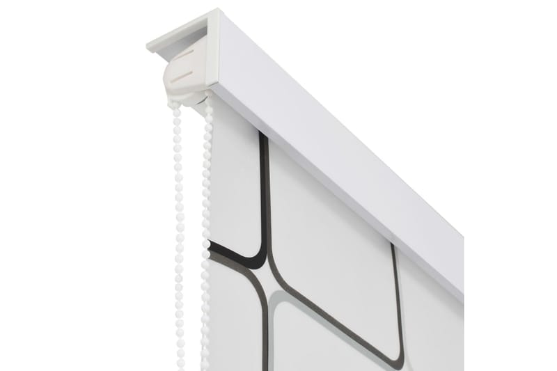 Dusjforheng 160x240 cm kvadrat - Hvit/Grå - Tekstiler - Gardiner - Rullegardin
