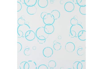 Dusjforheng 80x240 cm boble - Hvit/Blå - Tekstiler - Gardiner - Rullegardin