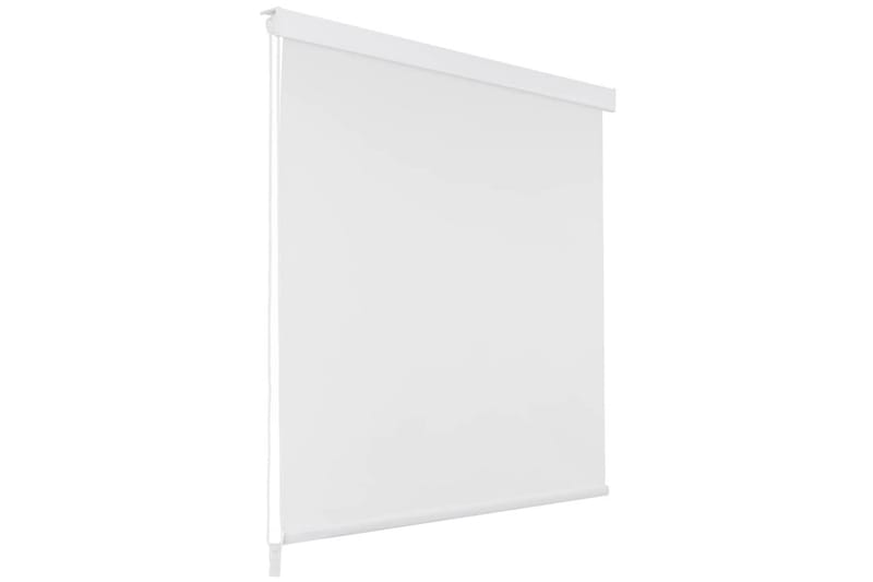 Dusjforheng 80x240 cm hvit - Hvit/Halvtransparent - Tekstiler - Gardiner - Rullegardin