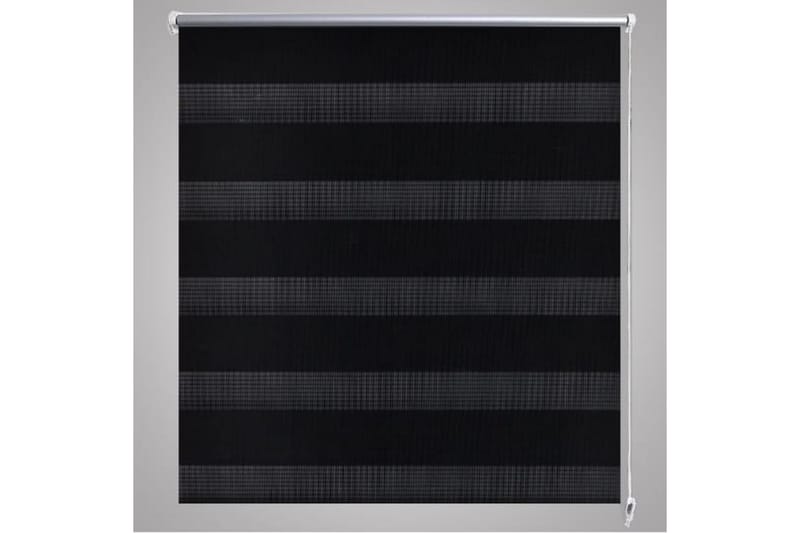 Rullegardin zebramønster svart 140 x 175 cm - Svart/Transparent - Rullegardin