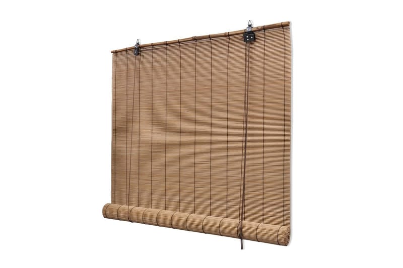 Rullegardiner 2 stk bambus 100x160 cm brun - Rullegardin