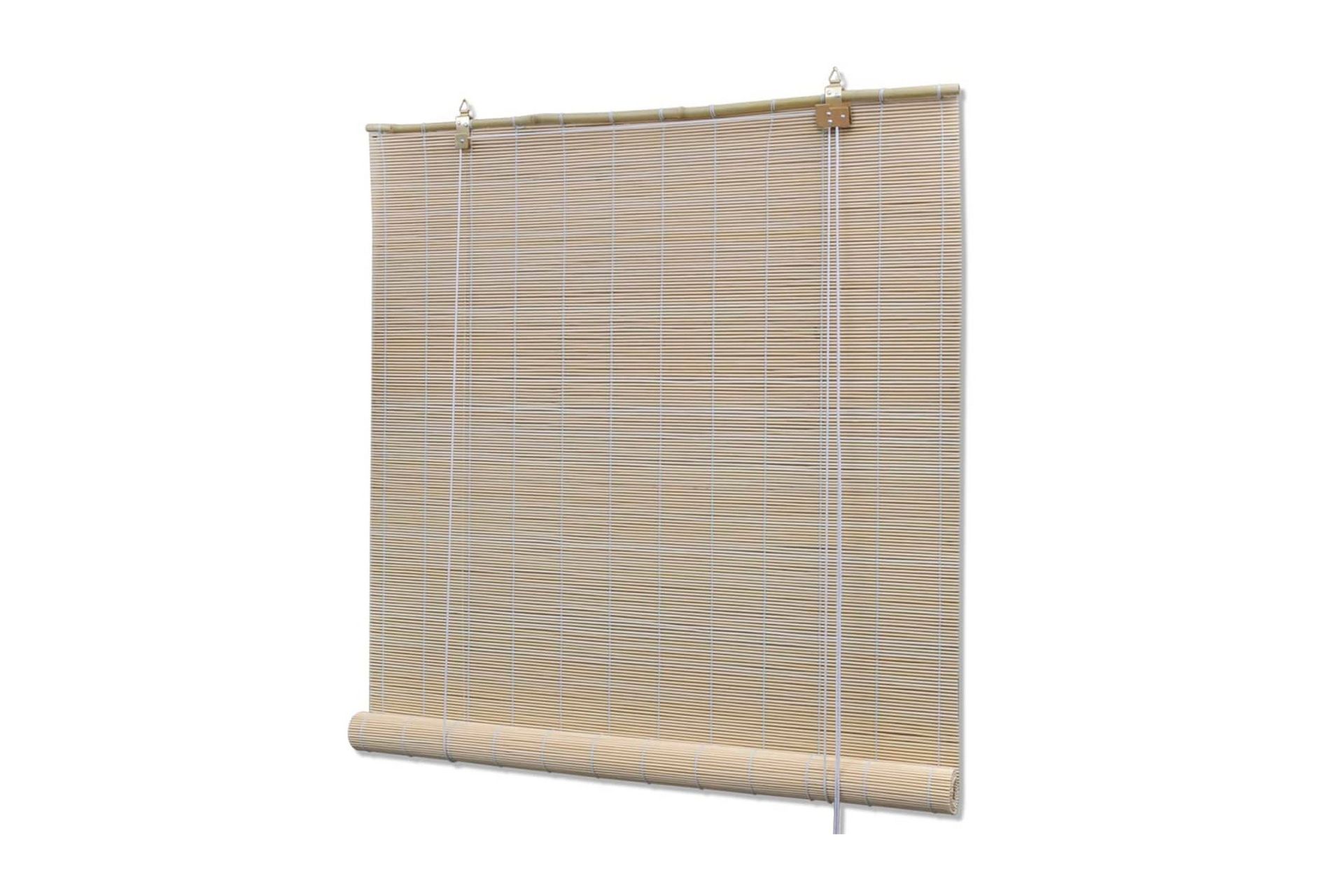 Rullegardiner naturlig bambus 4 stk 120x160 cm - Beige - Tekstiler - Gardiner - Rullegardin