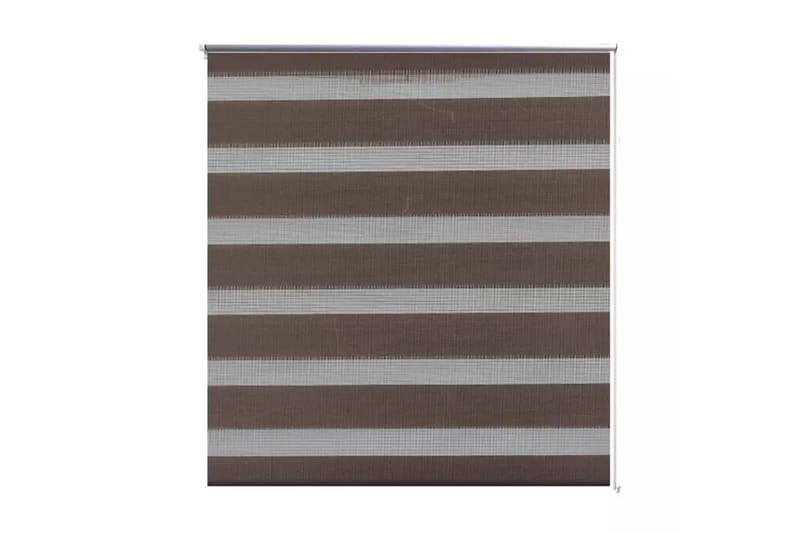 Rullegardiner sebramønstret 120 x 175 cm kaffe - Brun/Transparent - Rullegardin