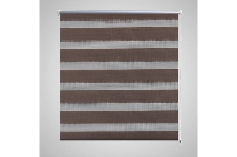 Rullegardiner sebramønstret 120 x 175 cm kaffe - Brun/Transparent - Tekstiler - Gardiner - Rullegardin
