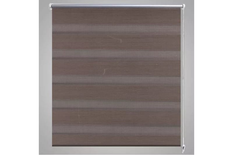 Rullegardiner sebramønstret 120 x 175 cm kaffe - Brun/Transparent - Rullegardin