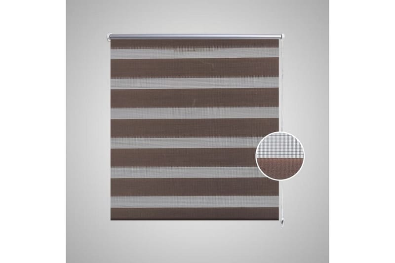 Rullegardiner sebramønstret 120 x 175 cm kaffe - Brun/Transparent - Tekstiler - Gardiner - Rullegardin