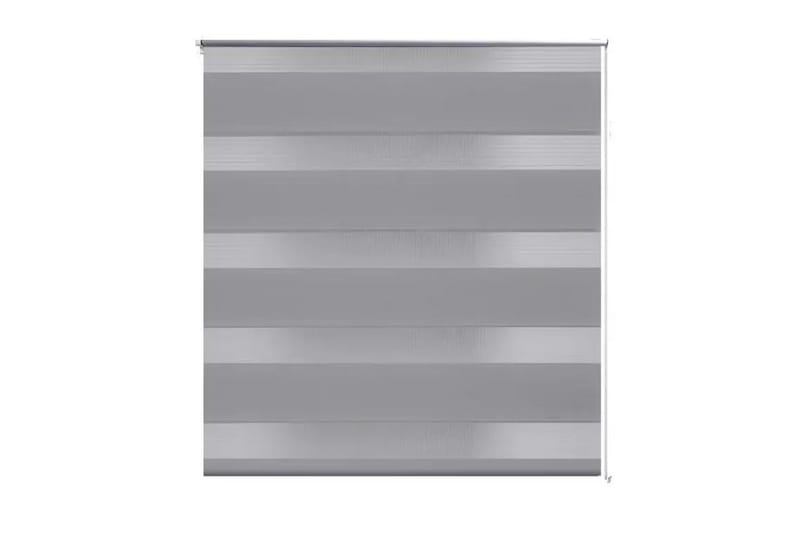 Rullegardiner sebramønstret 70 x 120 cm grå - Grå/Transparent - Rullegardin