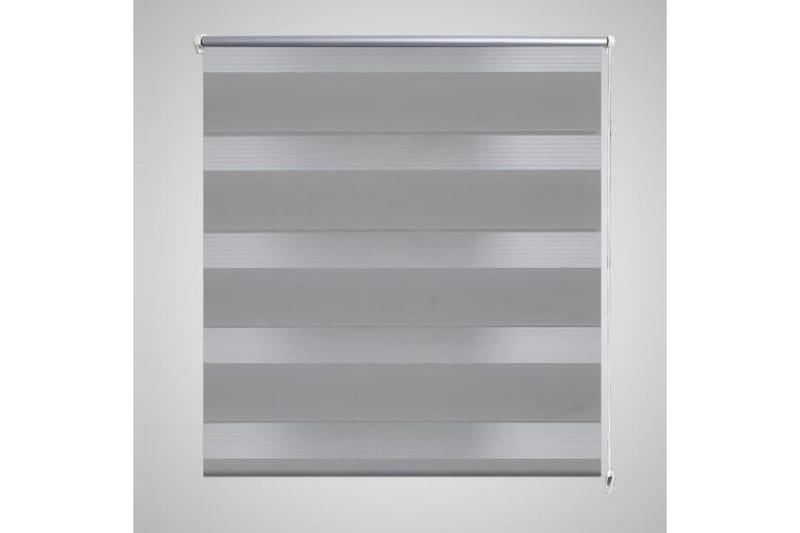 Rullegardiner sebramønstret 70 x 120 cm grå - Grå/Transparent - Rullegardin