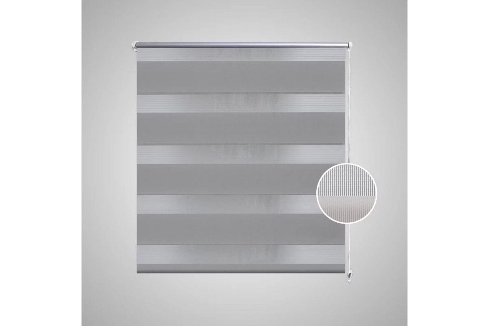 Rullegardiner sebramønstret 70 x 120 cm grå - Grå/Transparent - Tekstiler - Gardiner - Rullegardin