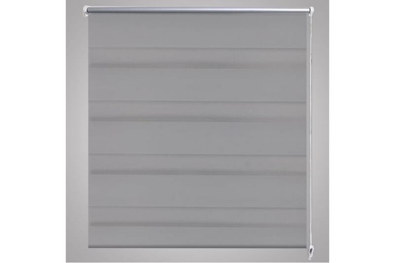 Rullegardiner sebramønstret 90x150 cm grå - Grå/Transparent - Rullegardin