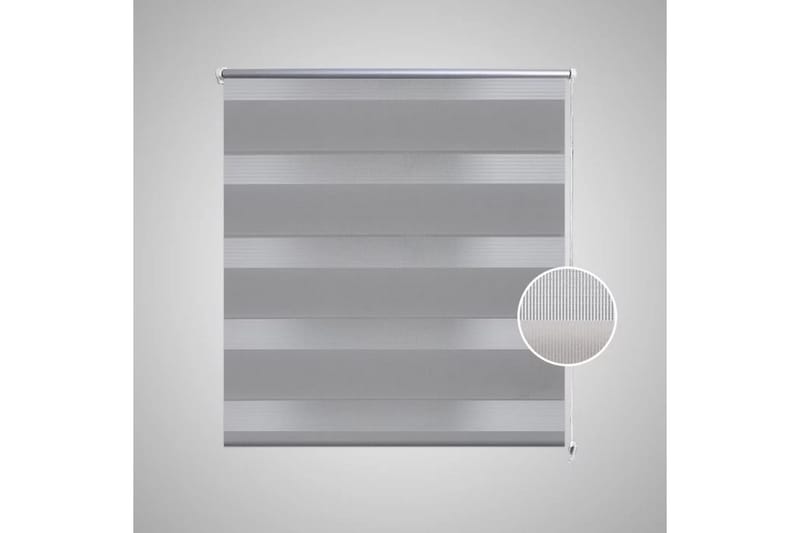 Rullegardiner sebramønstret 90x150 cm grå - Grå/Transparent - Rullegardin