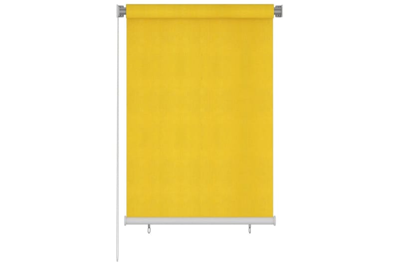 Utendørs rullegardin 100x140 cm gul HDPE - Gul - Rullegardin