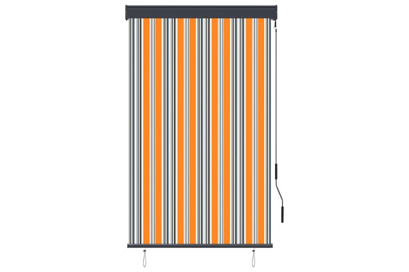 Utendørs rullegardin 100x250 cm gul og blå - Gul - Tekstiler - Gardiner - Rullegardin