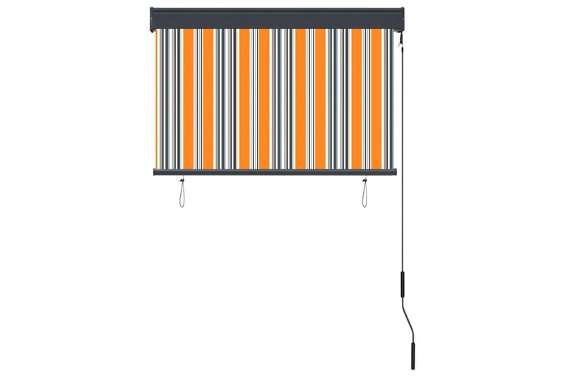 Utendørs rullegardin 100x250 cm gul og blå - Gul - Tekstiler - Gardiner - Rullegardin