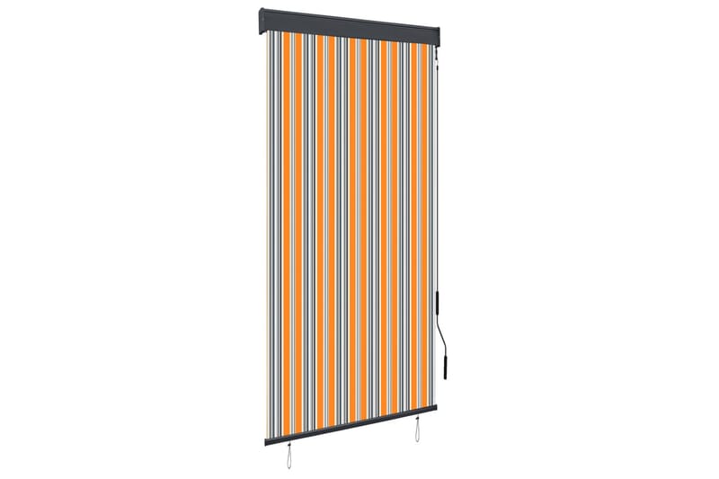 Utendørs rullegardin 100x250 cm gul og blå - Gul - Tekstiler - Gardiner - Rullegardin