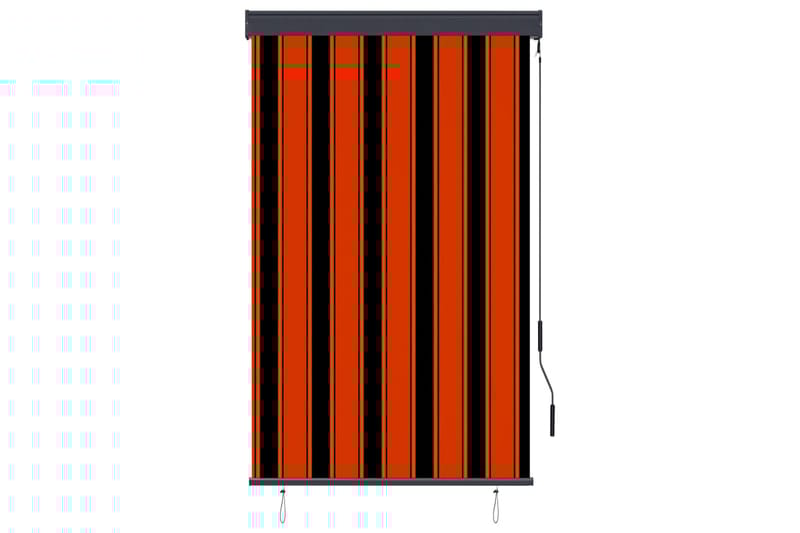 Utendørs rullegardin 100x250 cm oransje og brun - Oransj - Tekstiler - Gardiner - Rullegardin